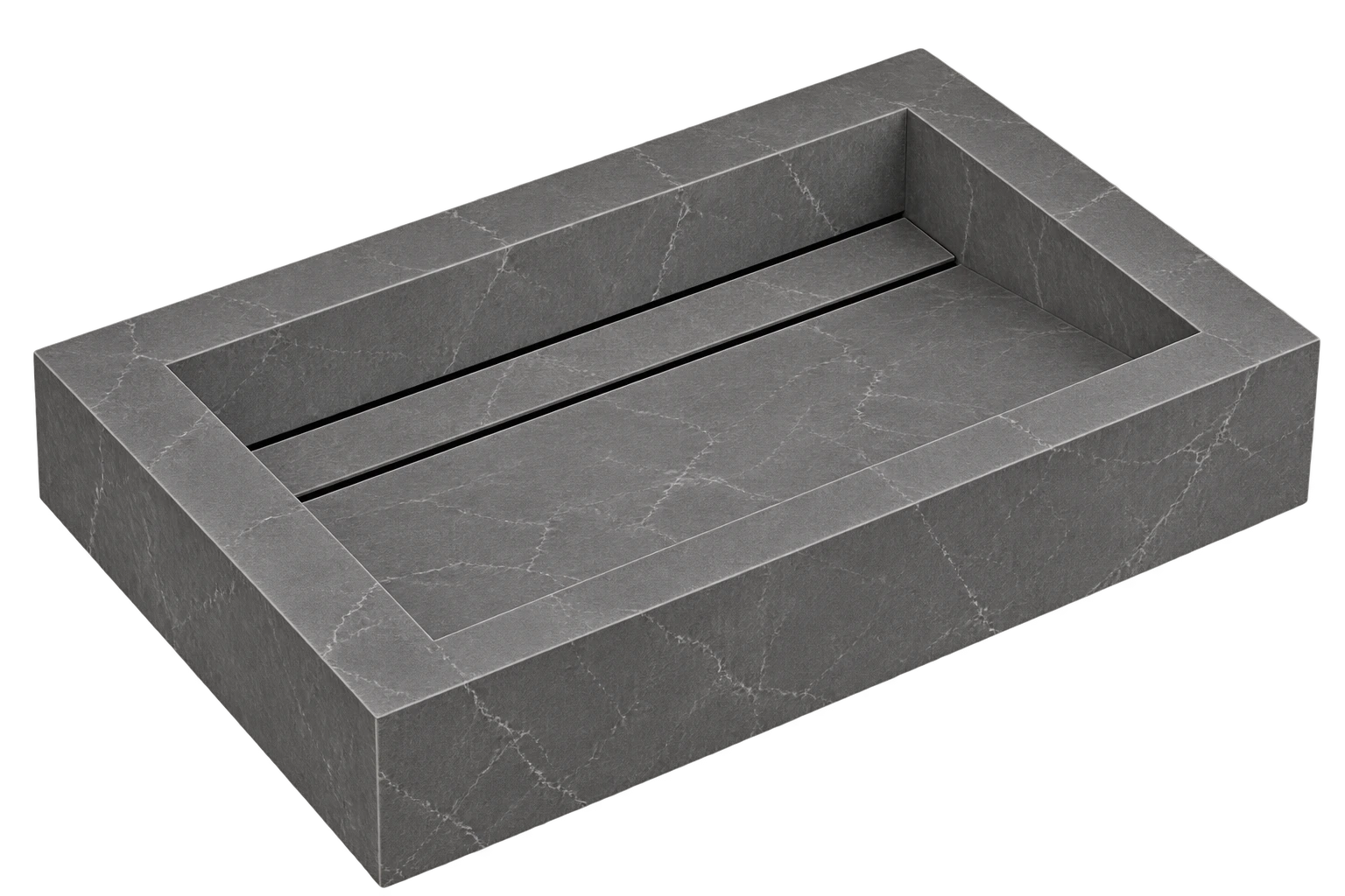 Gravenna — mat koyu gri lavabo; porselen ürün görünümü